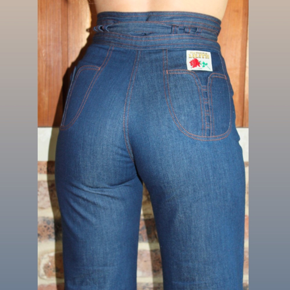 VINTAGE 70's FLARE "BRIGITTE" JEAN - Picture 3 of 8